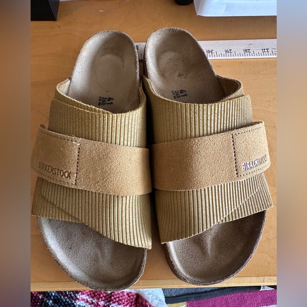 Birkenstock Kyoto - Suede Embossed - Corduroy Cork Brown size 41 / Men’s 8.5